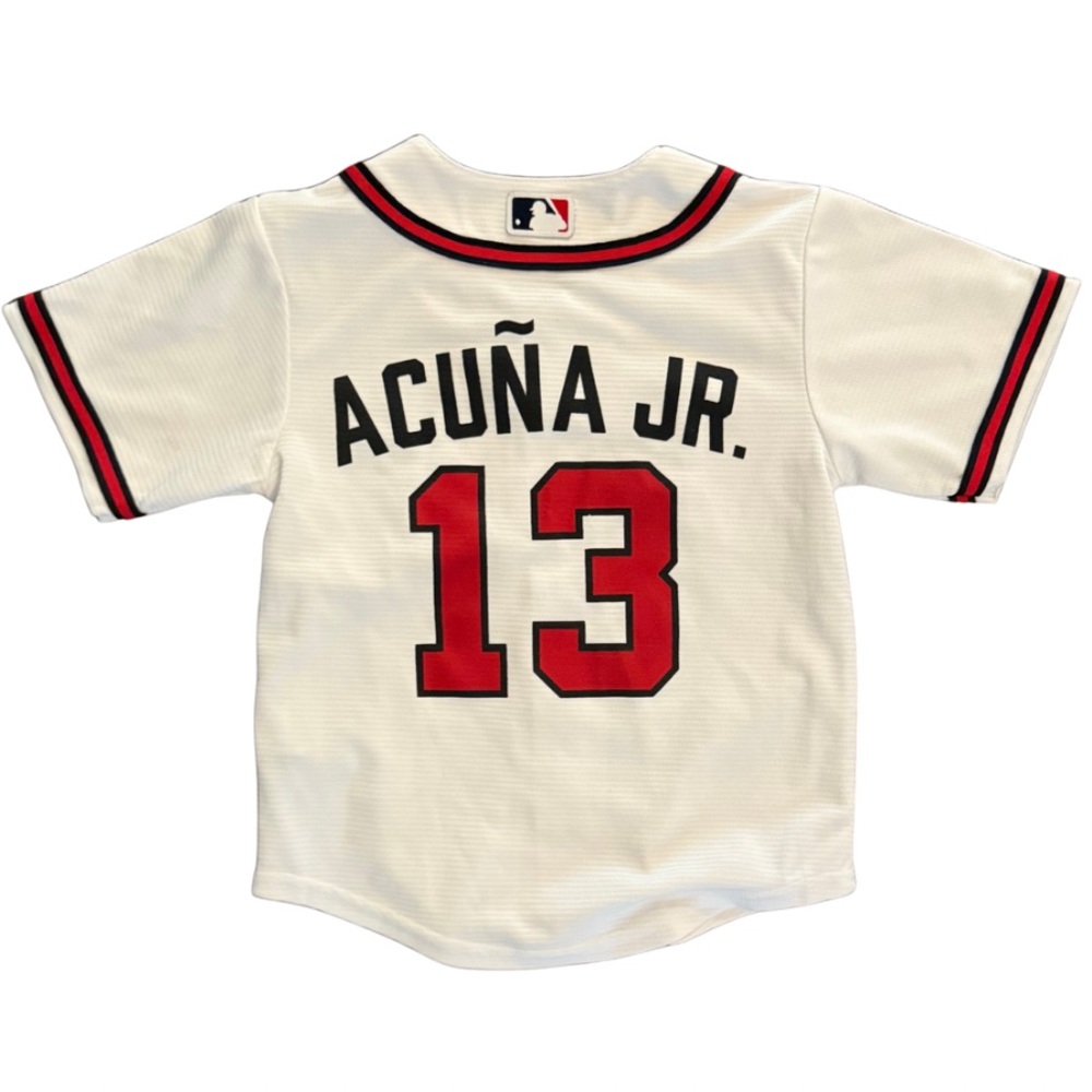 Nike MLB boys Braves Acuna Jersey size 4 in like new condition
